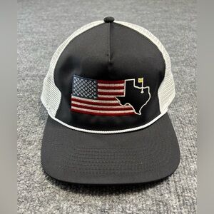 Texas USA Men’s Hat imperial Black and White Trucker Hat